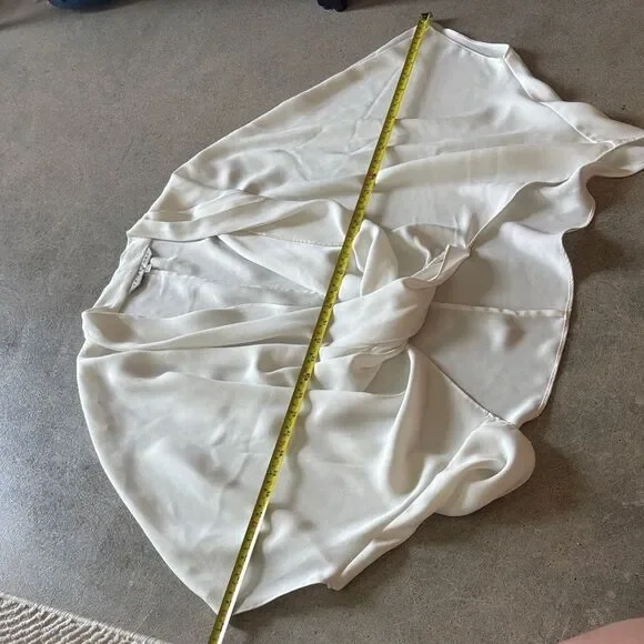 Trina Turk Cream Drape Blouse - Picture 6 of 7